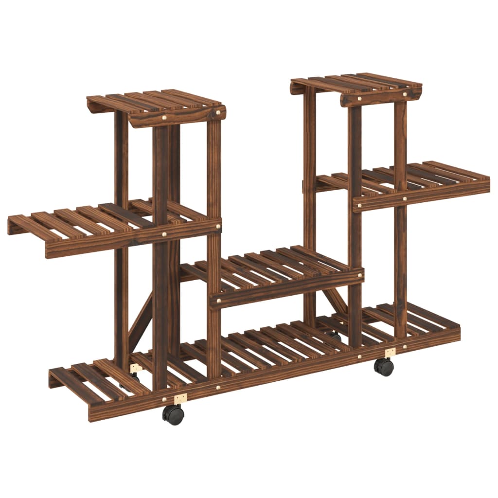 Maison Exclusive - Blumenständer Mit Rollen 110x25x78 Cm Massivho