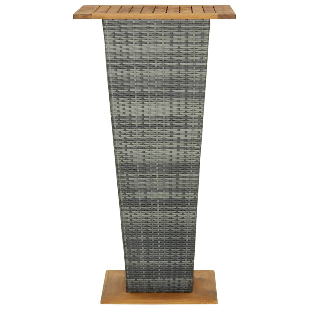 Maison Exclusive - Bartisch Grau 60x60x110 Cm Poly Rattan Und Mas