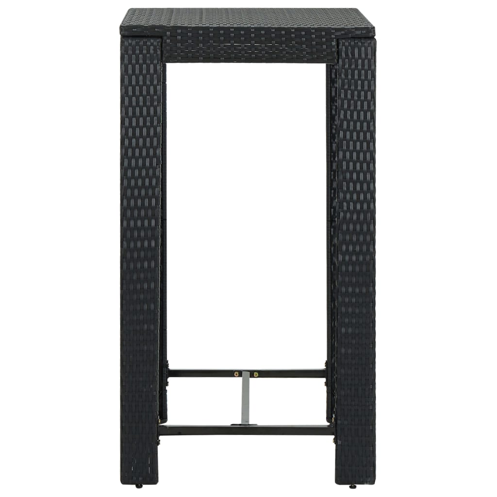 Maison Exclusive - Garten-bartisch Schwarz 60,5x60,5x110,5 Cm Pol
