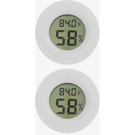 2er-set Mini-thermometer-hygrometer Für Kühl- Und Gefrierschrank, Elektronisches Hygrometer Für Innenräume, Temperatur- Und Feuchtigkeitsmesser, Ud01 Weiß, Devenirriche
