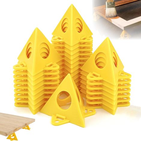 40-teiliges Set: Pyramidenförmige Farbkegelhalterung, Gelbe Kegel-leinwand Und Dreieckige Farbständer, Schranktürerhöhungen Für Küchenschränke, Für Sauberes Malen