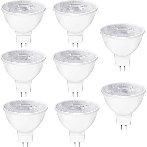 8er-pack Gu5.3 Mr16 12v Led-lampen, 6w, Warmweiß 2700k, 550lm, 38° Abstrahlwinkel, Ac/dc-led-lampen, Nicht Dimmbare Reflektorlampe