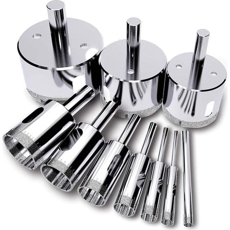 450-mm-diamantbohrer, (10-teiliges Lochsägen-set), Fliesenlochschneider, Diamantsäge (lösungsmittel Für Glas, Porzellan, Keramik, Granitstein)