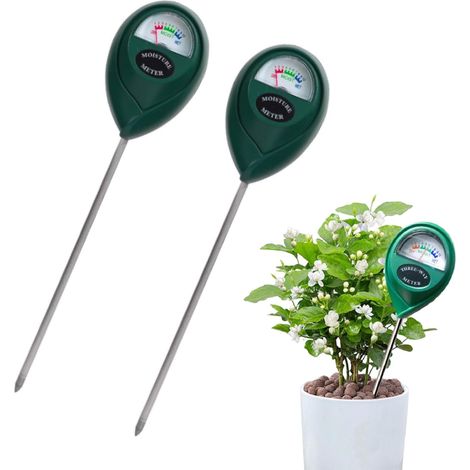 Set Mit 2 Bodenfeuchtesensoren Mit Langer Sonde, Pflanzenfeuchtigkeitsmesser, Wassermonitor-sensor, Hygrometer Für Den Innen- Und Außenbereich