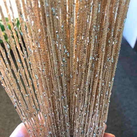 Champagnerfarbene Paillettenvorhänge (2er-set, 100 X 200 Cm) Mit Quasten, Elegante Fenster- Und Türdekoration Für Geburtstage, Hochzeiten, Partys Und Hotels.