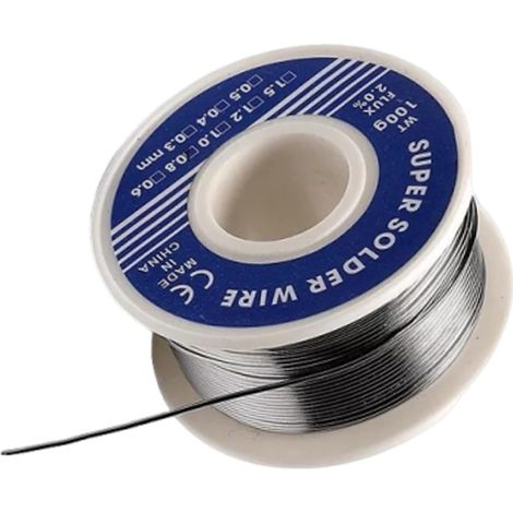 Sn63% Lötdraht 1 Mm, Verzinntes Lötzinn Mit Kolophoniumkern, 100 G, Zum Löten Von Bauteilen Und Für Reparaturen