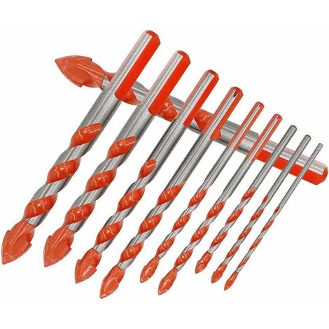 10-teiliges Multifunktions-bohrerset Mit Hartmetallgriff, Ultimative Stanzbohrer, Metallbohrer-sets Für Beton, Ziegel Und Glas