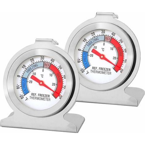 2-teiliges Kühlschrankthermometer, Digitales Thermometer Zum Testen Von Kühlschränken, Kühlschrankthermometer, Gefrierschrankthermometer, Kleines Rundes Präzisionsthermometer, Teile