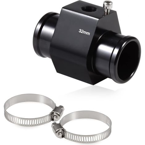 32-mm-kühlmitteltemperatursensoradapter, Kühleradapter Mit 2 Edelstahl-schlauchschellen, Schlauchadapter