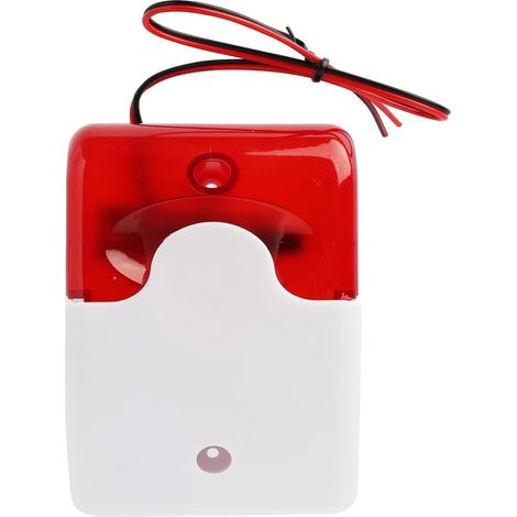 105 Db Kabelgebundene Blitzsirene, Kabelgebundene Alarmanlage, Blinksirene, Heimüberwachungssystem (220 Volt)