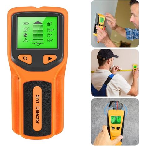 5-in-1 Wandständerdetektor, Digitaler Wandscanner, Metalldetektor Mit Lcd-bildschirm Und Sirene, Für Wände Und Böden (batterien Nicht Im Lieferumfang Enthalten)
