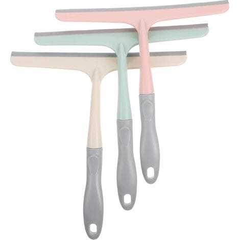 3er-set Multifunktionale Fensterabzieher, 23 Cm, Ergonomischer Kunststoff, Wasserabzieher Für Die Reinigung Von Haus, Bad Und Balkon, Farbe Zufällig