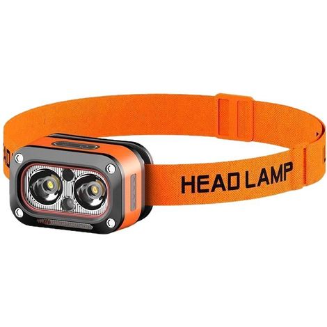 Wiederaufladbare Led-stirnlampen In Weiß, Gelb Und Rot. Mini-stirnlampen Für Den Outdoor-einsatz Mit Ladeanzeige. 5 Leuchtmodi, Ideal Zum Laufen, Campen Und Für Die Ganze Familie.