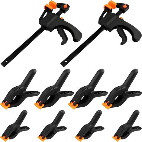 10 Nylon-kunststoff-federklemmen, 3-zoll-fotografieklemmen Mit Starkem Halt, 2-zoll-hochleistungs-hintergrundklemmen Für Die Holzbearbeitung, 4-zoll-schnellspannklemmen