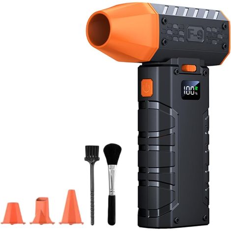 Druckluftgebläse Mit 3000 Mah Akku, 130.000 U/min, Staubgebläse, Stufenlos Einstellbare Drehzahl, Wiederaufladbares Akku-gebläse Mit Led-licht Und Hd-bildschirm