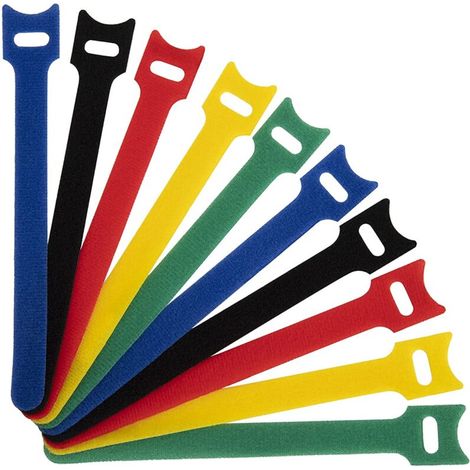 100 Stück Kabelbinder, Wiederverwendbare Nylon-kabelbinder, Verstellbare Klett-kabelbinder Für Seile Und Kabelmanagement, 15 Cm (5 Farben)