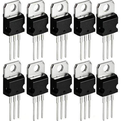 10 Stück L7805 Spannungsregler, Lm7805 Linearer Positiver Spannungsregler 5v 1,5a Bis 220v 3-poliger Ic-chip-spannungsstabilisator-transistor