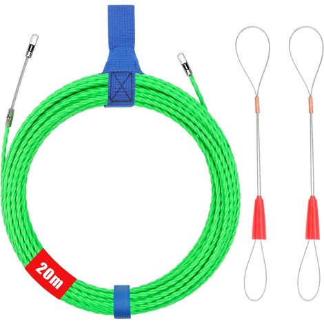 20 M Langes Elektriker-einziehband, 4 Mm Durchmesser, Starres Elektriker-einziehband Mit 2 Flexiblen Führungsköpfen