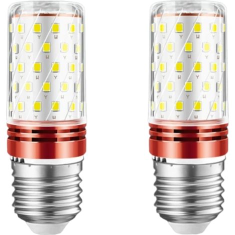 2er-pack E27 12w Led-lampen, 28 X 82 Mm, 1320 Lumen, Gewinde-maiskolbenlampen, 60 Leds, 3000 K Warmweißes Licht, Nicht Dimmbar, 【energieeffizienzklasse】