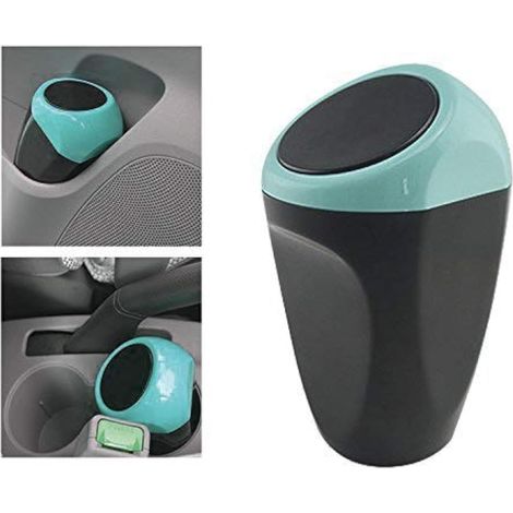 9x6x15cm Mini-mülleimer Aus Kunststoff Für Auto/büro/zuhause (blau)
