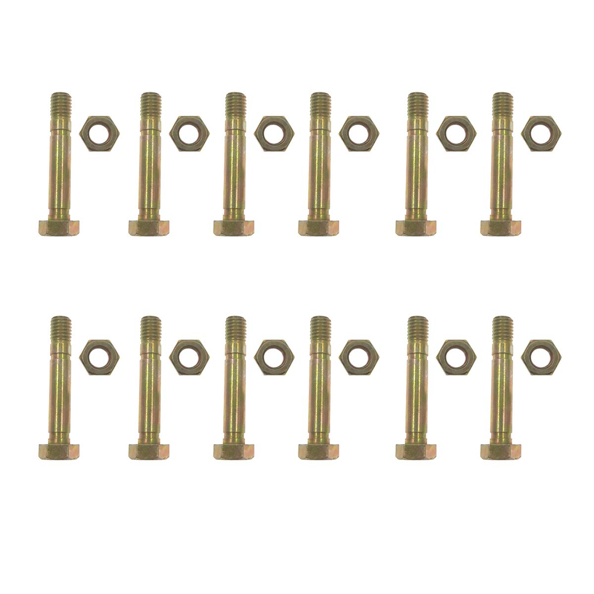 Cancanle 12er-pack Scherbolzen Und Muttern Für Rotary 5575, Kompatibel Mit Ariens 52100100, Länge 5,2 Cm
