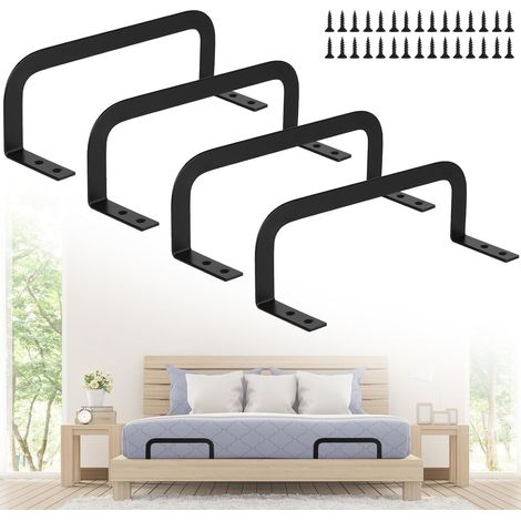 Set Mit 4 Matratzenstoppern, Stabilisierungskeilen, Antirutschbögen, Metall-gleitstoppern, Geeignet Für Massivholz-bettgestelle