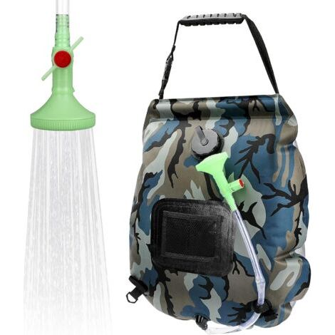 Tragbare 20-liter-solar-campingdusche Mit 45°c-duschkopf Und Ein-/ausschalter