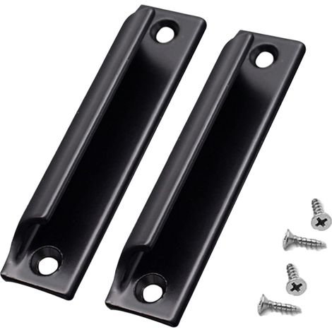 Set Mit 2 Griffen Aus Aluminiumlegierung Für Balkonschiebetüren, Schrankschubladengriffe Für Fenster (schwarz)