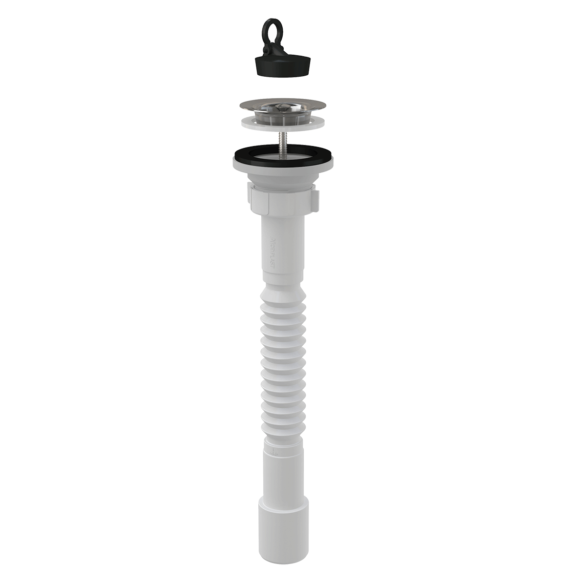 Alcadrain Flexianschluss Kunststoffmutter 5/4"×32/40 + Ablaufventil Für Die Waschbecken 5/4" Mit Einem Edelstahlgitter Dn63