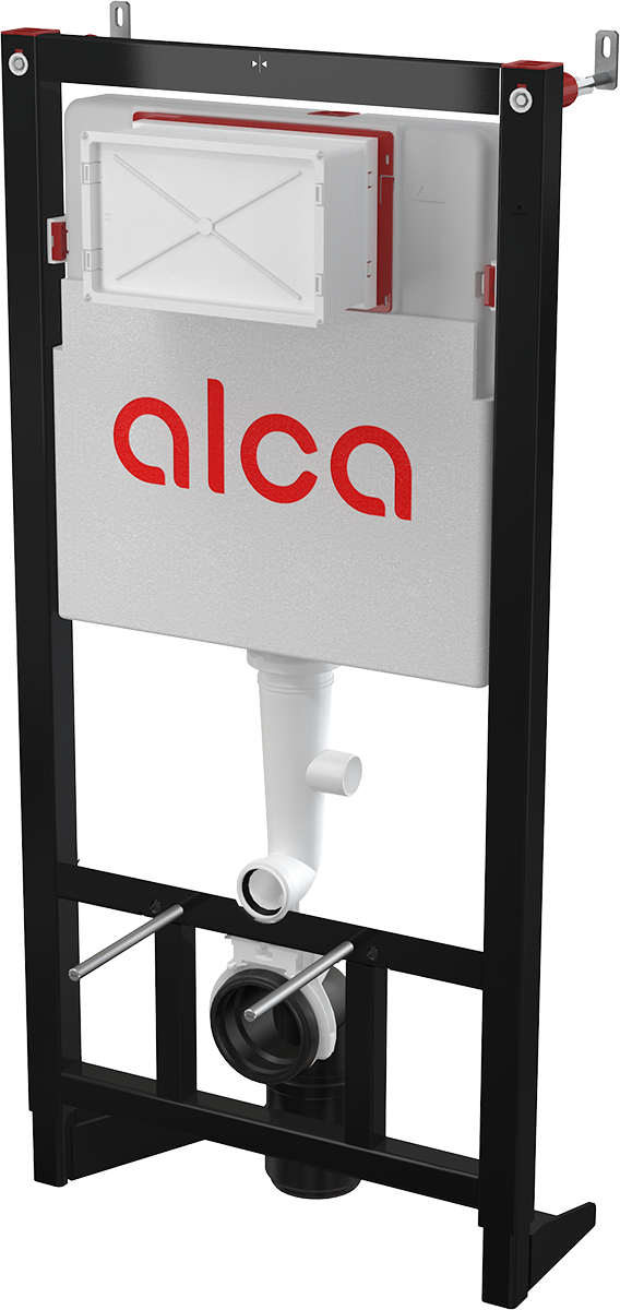 Alcadrain Am123/1120e Vorwandinstallationssystem Für Trockenbau (aus Gipskarton), Freistehend, Anschluss An Abwasser Dn 100