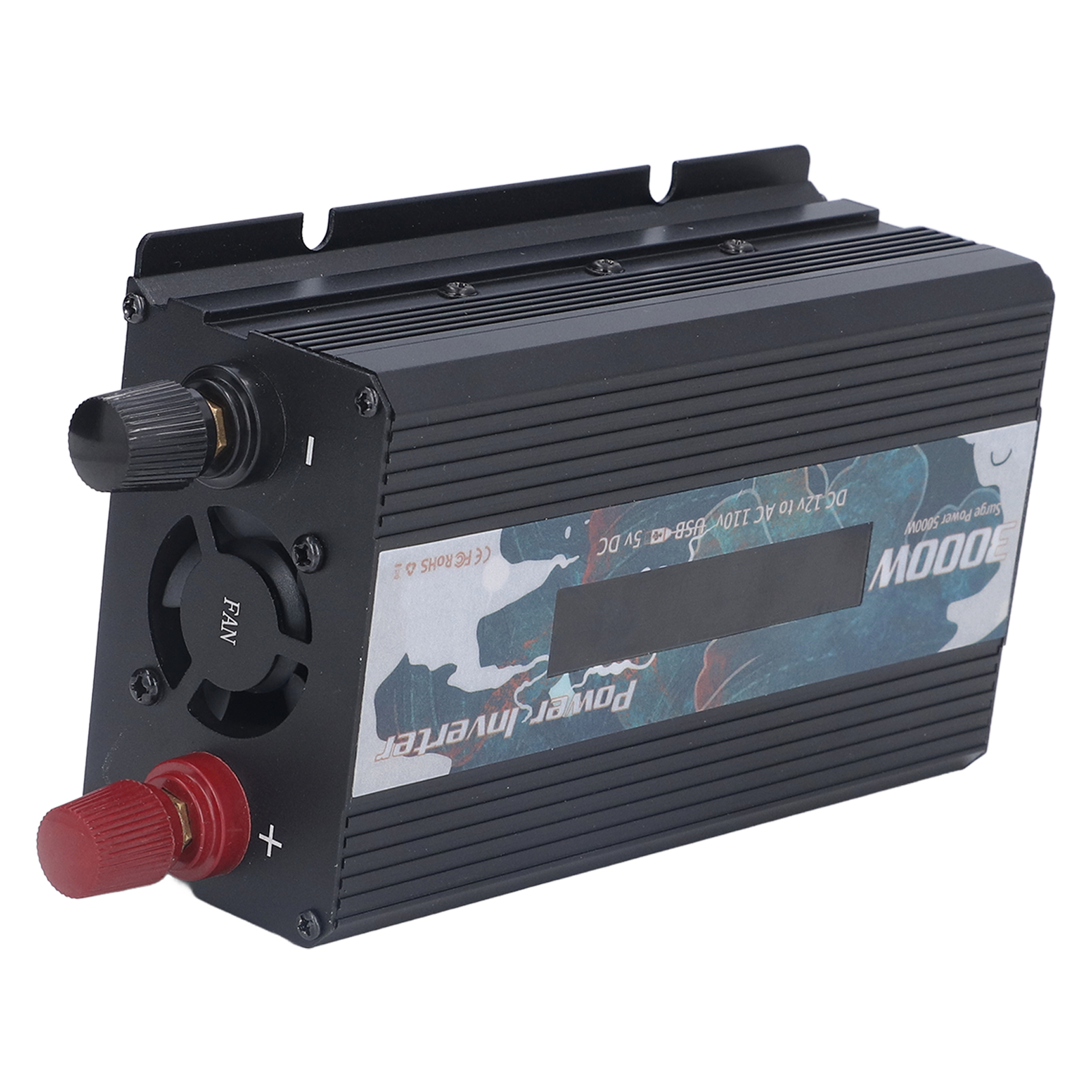 3000-w-smart-wechselrichter Mit Display (dc 12 V Auf Ac 110 V), Schwarz