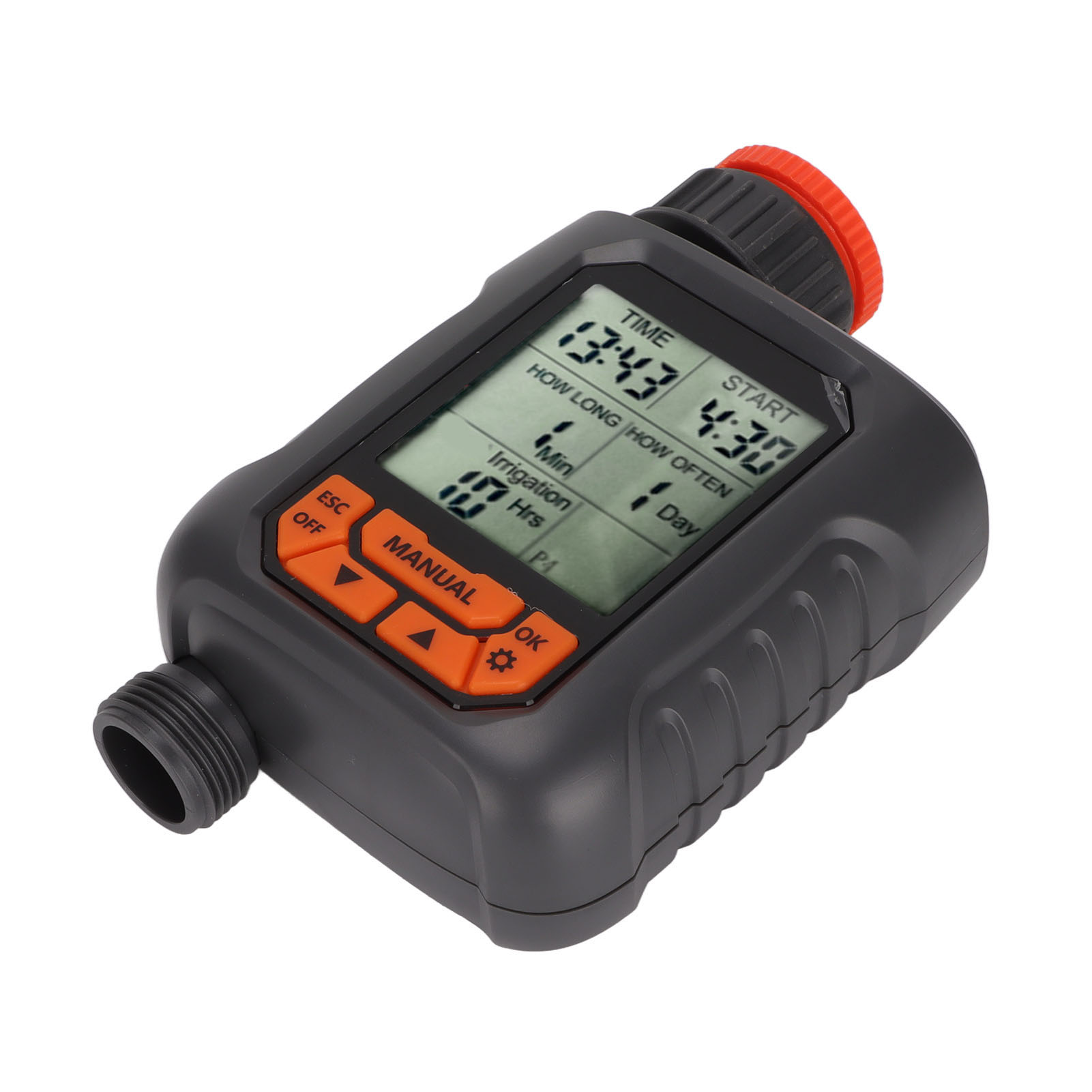 G3/4 Großbildschirm-bewässerungsuhr, Digitaler Bewässerungsregler Mit Ce+rohs-zertifizierung, Modell Fjkz009, Messinganschluss Mit Englischer Beschriftung, Ohne Batterie.
