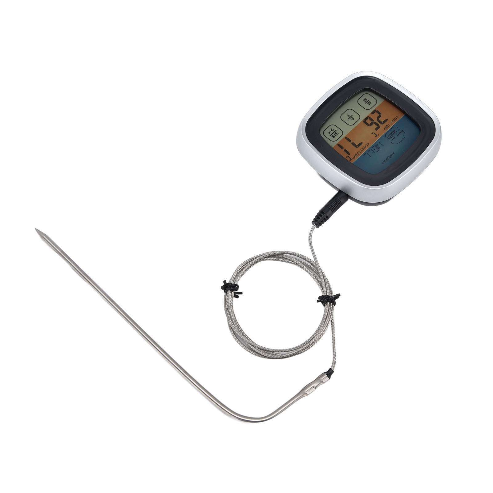 Tragbares Grillthermometer Für Den Außenbereich, Mini-fleischthermometer, Wasserdichte Sonde, Touchscreen, Batterien Nicht Im Lieferumfang Enthalten