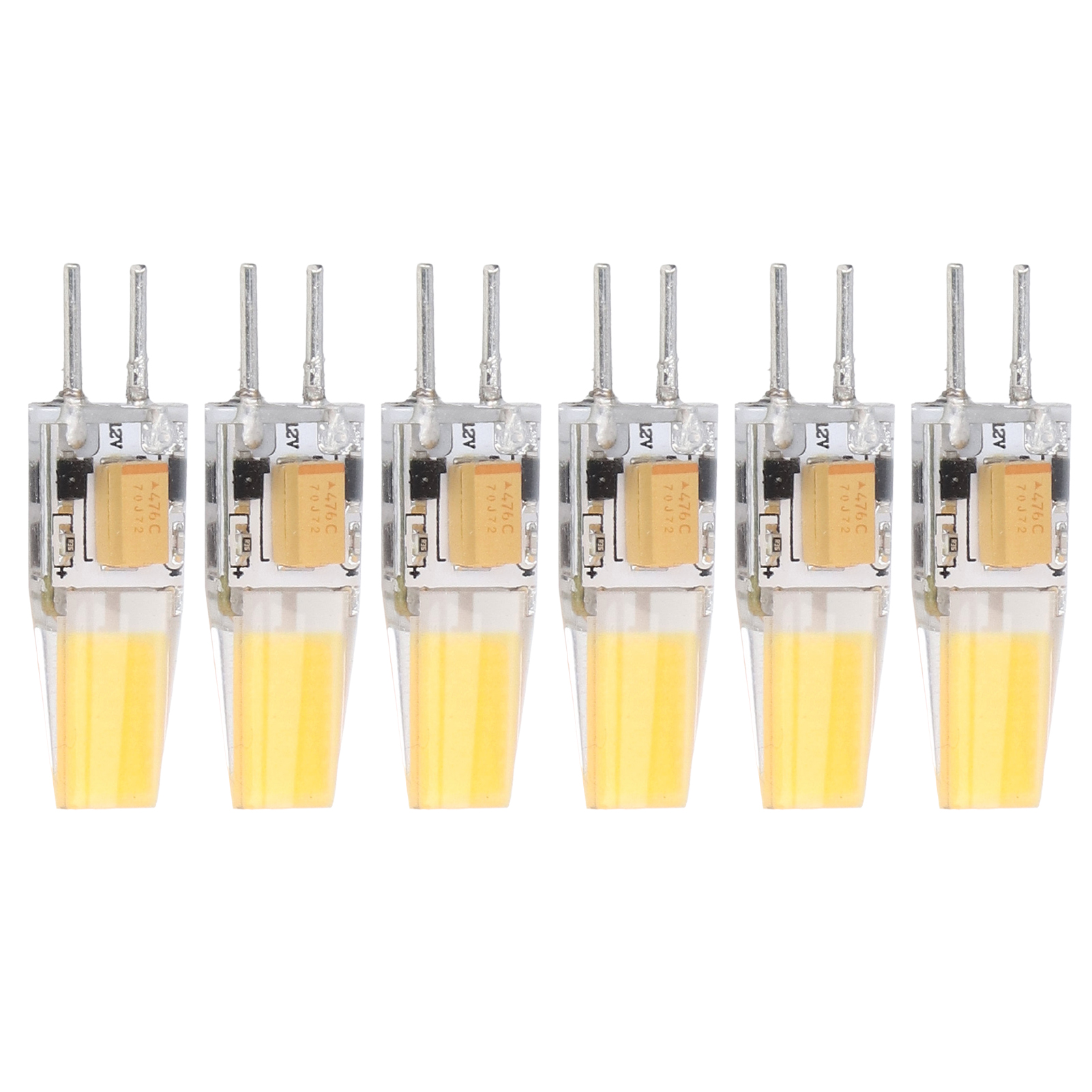 Losnummer Gy6.35 5w Ac/dc12v Cob-stiftlampe, Warmweiß, 6 Stück, Für Pendel-, Decken-, Wand- Und Tischleuchten (ce+rohs).