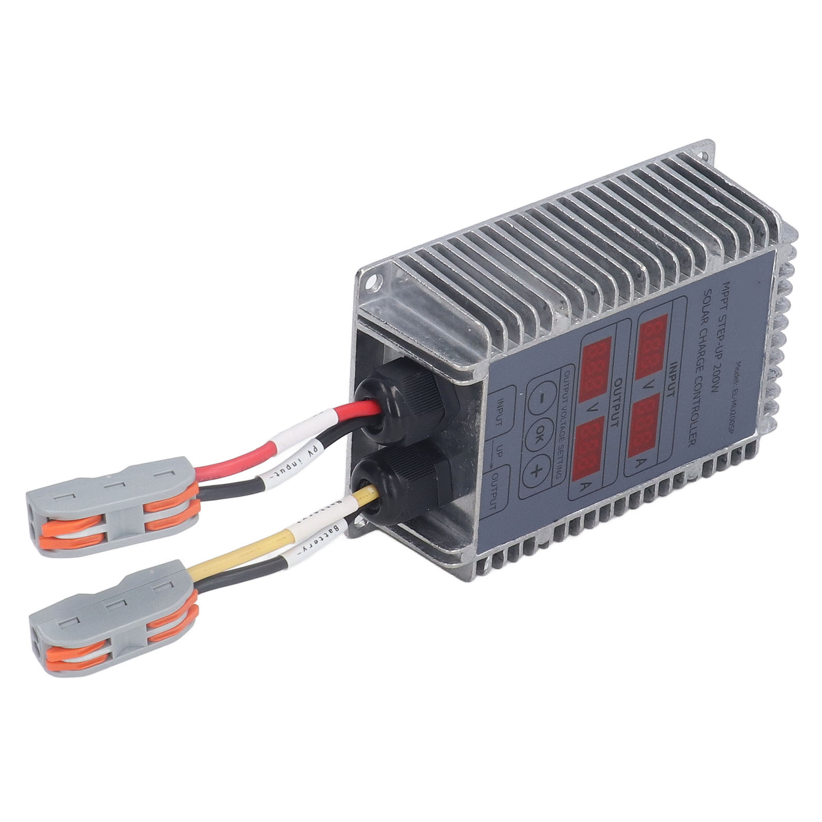 Mppt 24-85v Solarladeregler Mit Display, Einstellbarer Spannung Für Blei-säure- Und Lithiumbatterien, Regenschutz Für Elektrofahrzeuge, 200w Boost-ladegerät (modell El-mu, Gedruckte Bedienungsanleitun