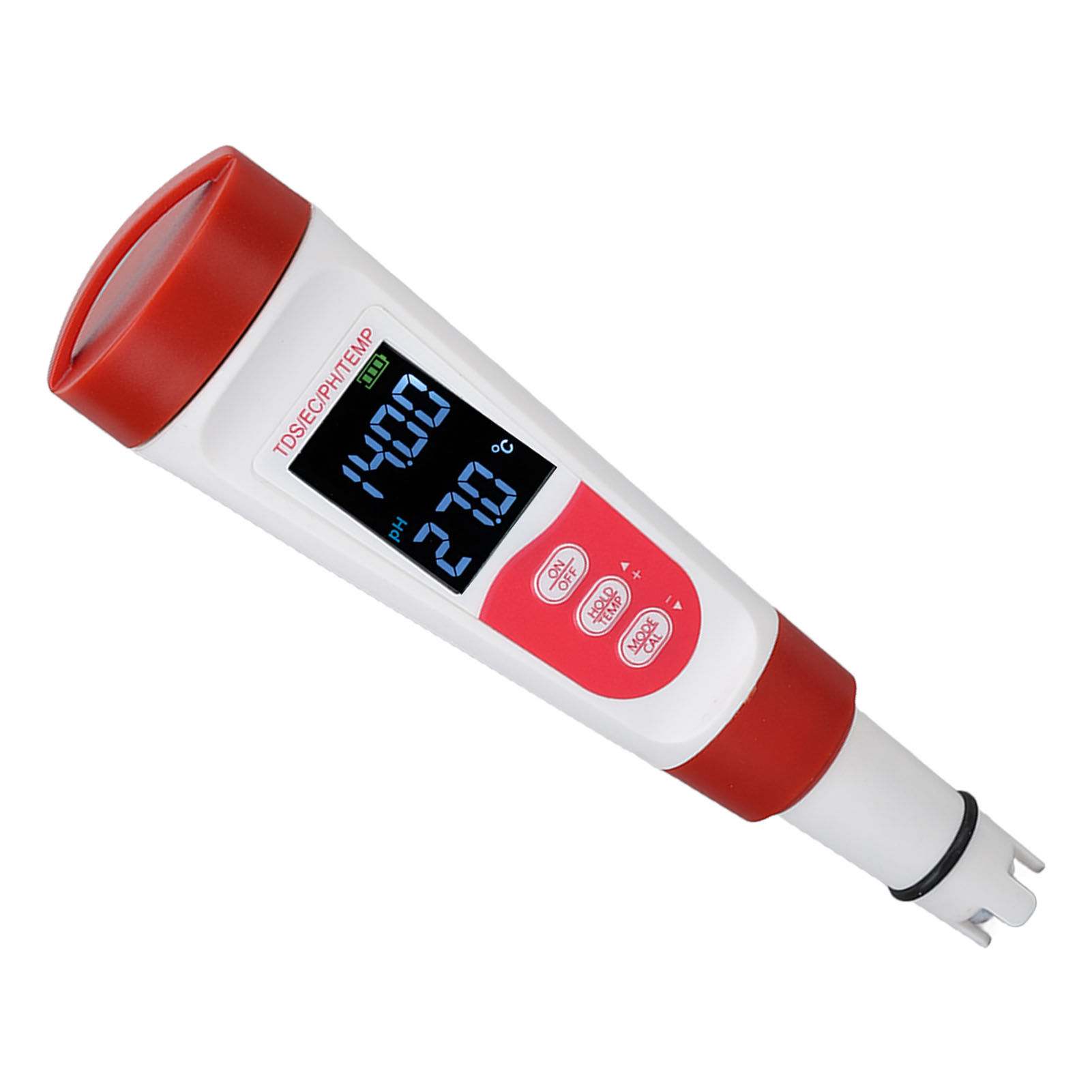 Ph-300 4-in-1 Wasserdichter Wassertester Ph/tds/ec/temp, Multifunktionaler Tragbarer Stift (batterien Nicht Enthalten, Pulver Enthalten)
