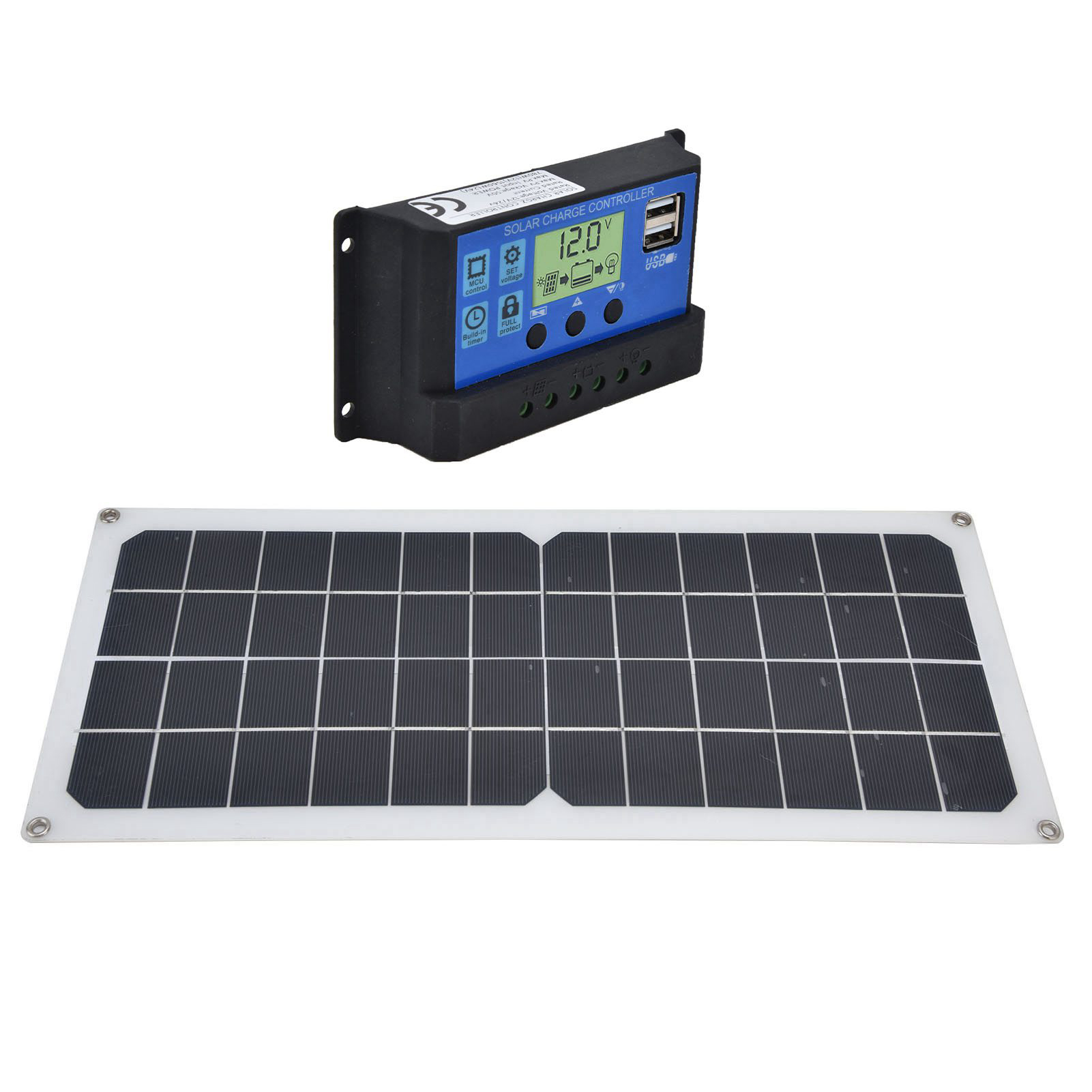 10w Solarpanel + 10a Regler + Abluftventilator Für Nische, Wohnmobil, Tragbares Photovoltaik-set (bsy2021076, Ohne Batterie)
