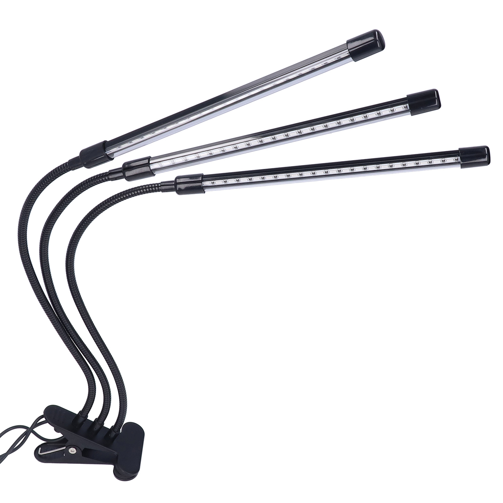 3-flammige Led-pflanzenlampe (rot-blau), Usb-anschluss, Einstellbarer Timer Und Helligkeitsregelung Für Grünpflanzen Und Blumen