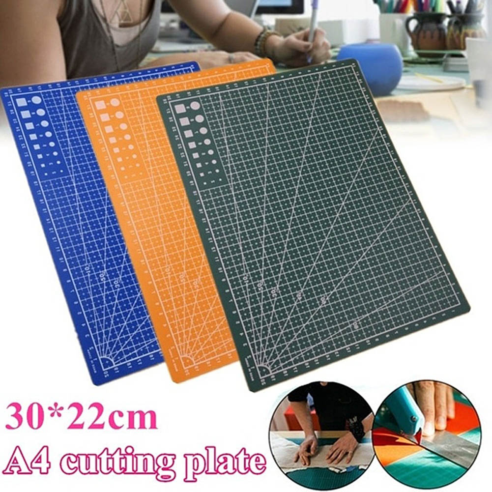 Doppelseitige A4-schneidematte, Selbstheilendes Raster-schneidebrett, Blau, Manuelles Diy-werkzeug
