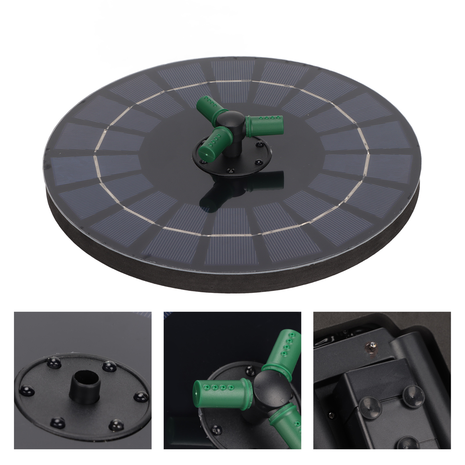 Solarbetriebene Springbrunnenpumpe, Schwimmender Rgb-led-vogelteich Für Die Gartengestaltung Mit Integriertem Akku, Bsv-sp045l-zertifiziert