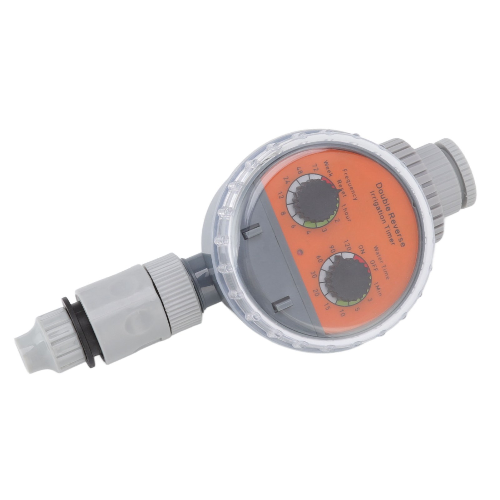 Programmierbarer Gartenwasserhahn Ohne Mindestdruck, Doppelknopf, G1/2 Kugelventil, Ce/rohs/fcc-zertifizierter Automatischer Bewässerungsregler, Modell Fjka331 (batterie Nicht Enthalten)