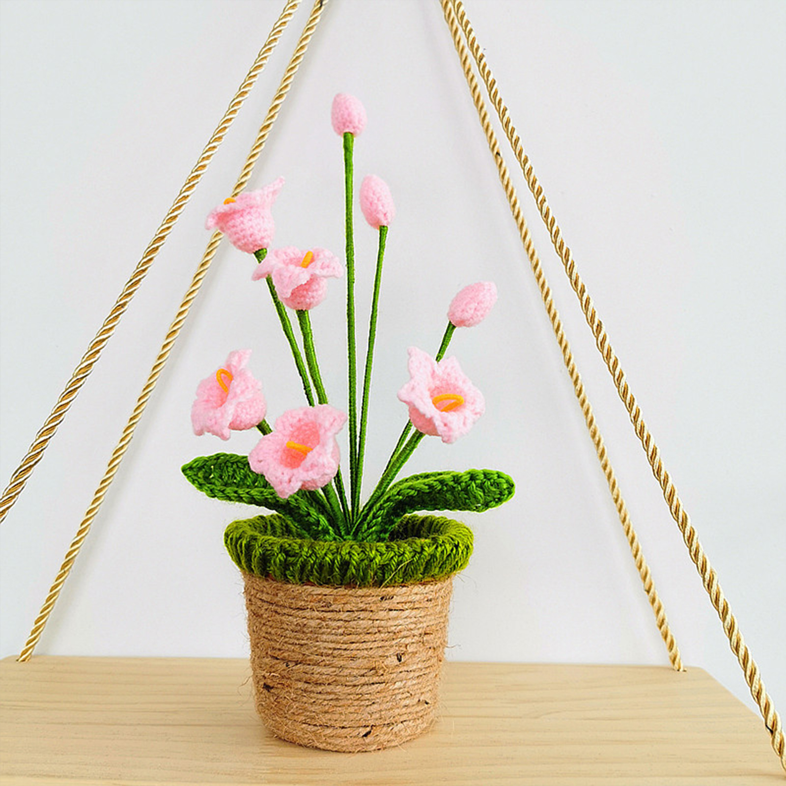 2 Gestrickte Sonnenblumen Aus Wolle, Handgefertigte Künstliche Blumen, Topf Zur Dekoration Von Innenräumen