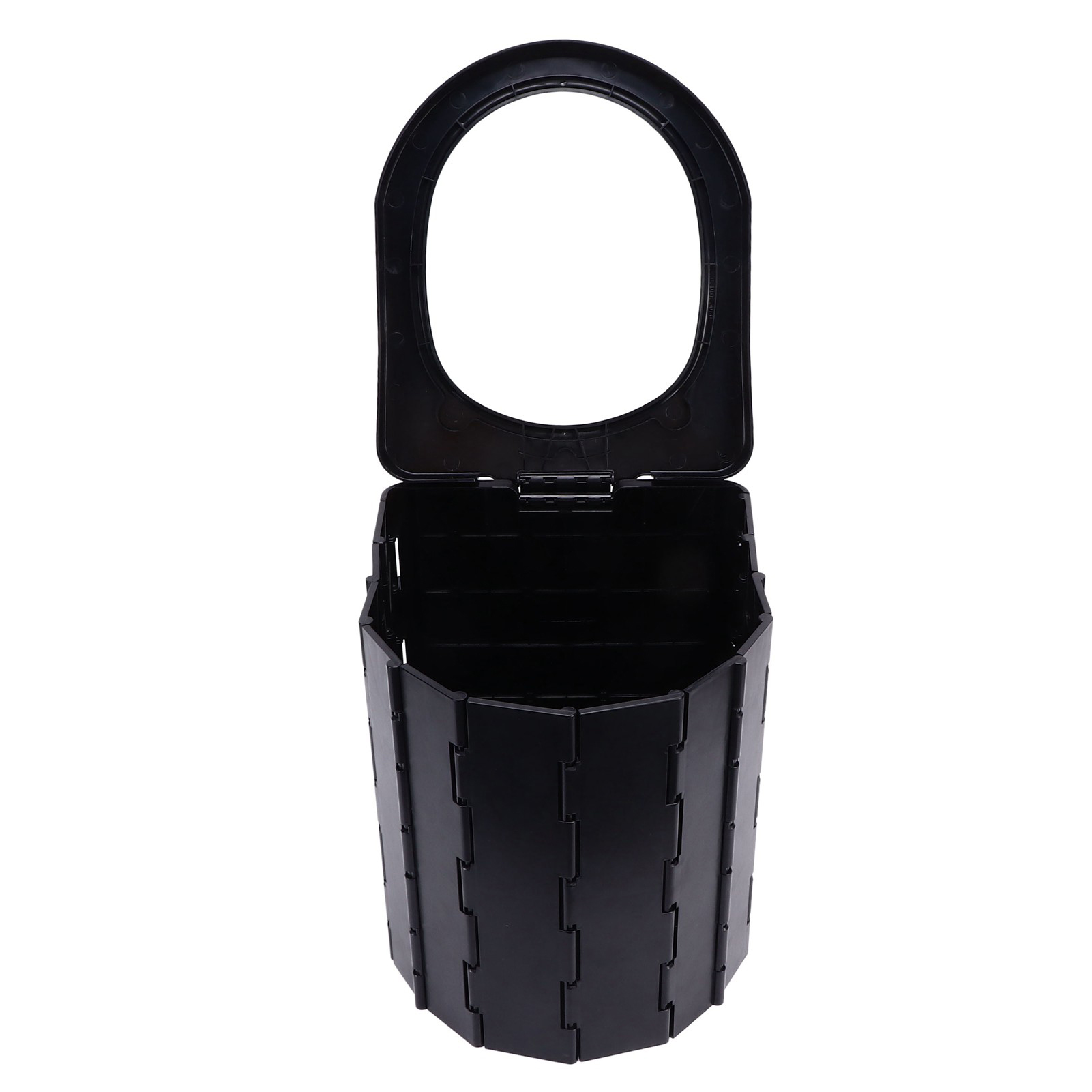 Tragbares, Faltbares Camping-toilettenset, Zusammenklappbare Autotoilette, Schwarze Outdoor-toilette (kraftpapierverpackung, Ohne Härter), Ovales Modell