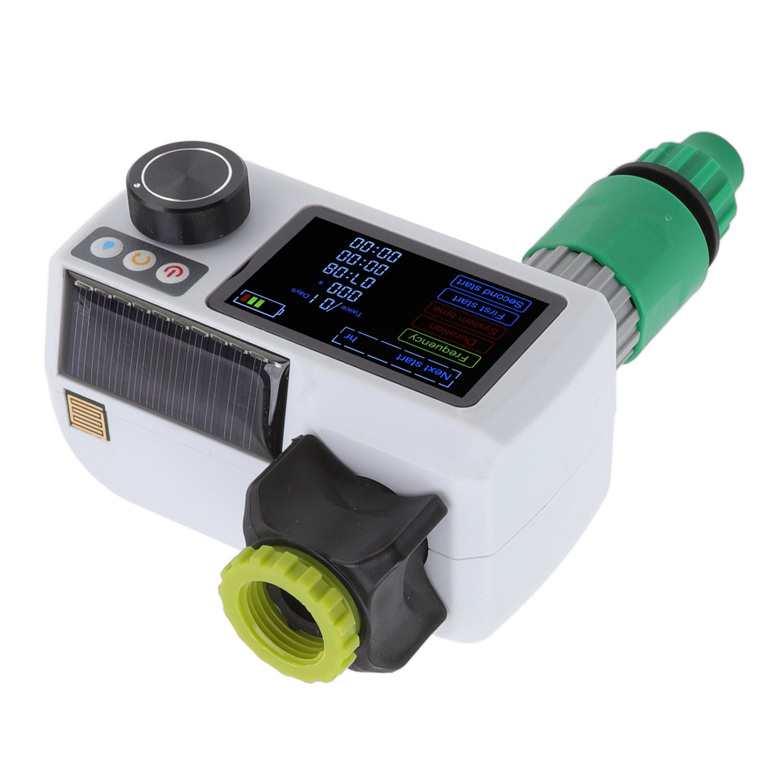 Automatisches Solar-bewässerungsset 1,2 V Nimh, Gartenbewässerungs-timer Mit Regensensor, Tropfbewässerungssteuerung, Integrierter Akku (uk-einzelsteckermodell)