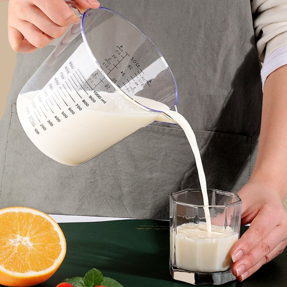 Messbecher Aus Durchsichtigem Kunststoff Mit Skala, 600 Ml, Für Die Küche (1 Stück)