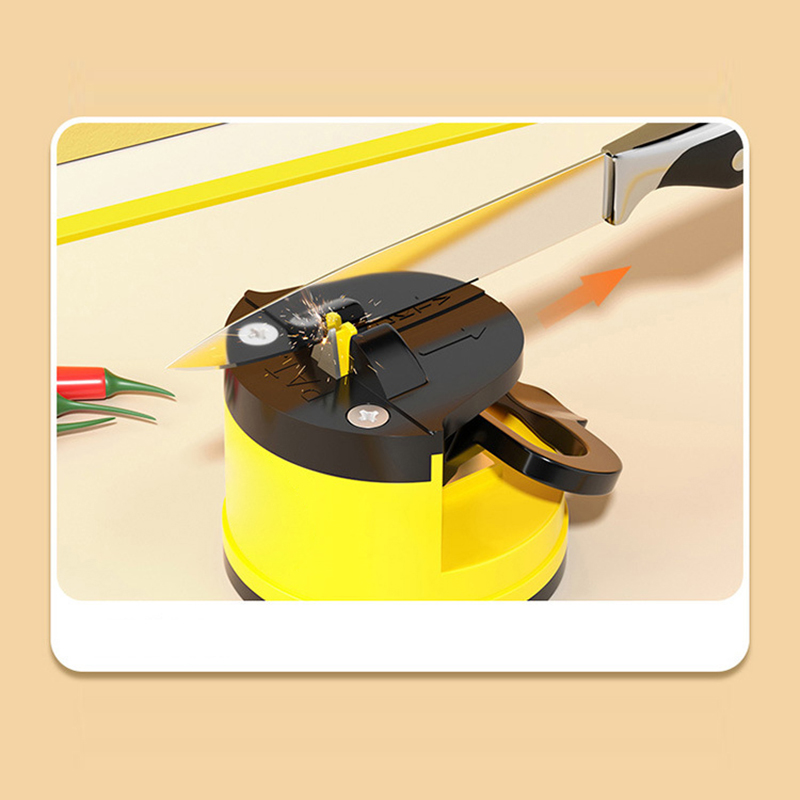 Automatischer Messerschärfer Yellow Duck, Doppelseitig, Schnell Und Multifunktional, Für Küchenmesser, 1 Stück