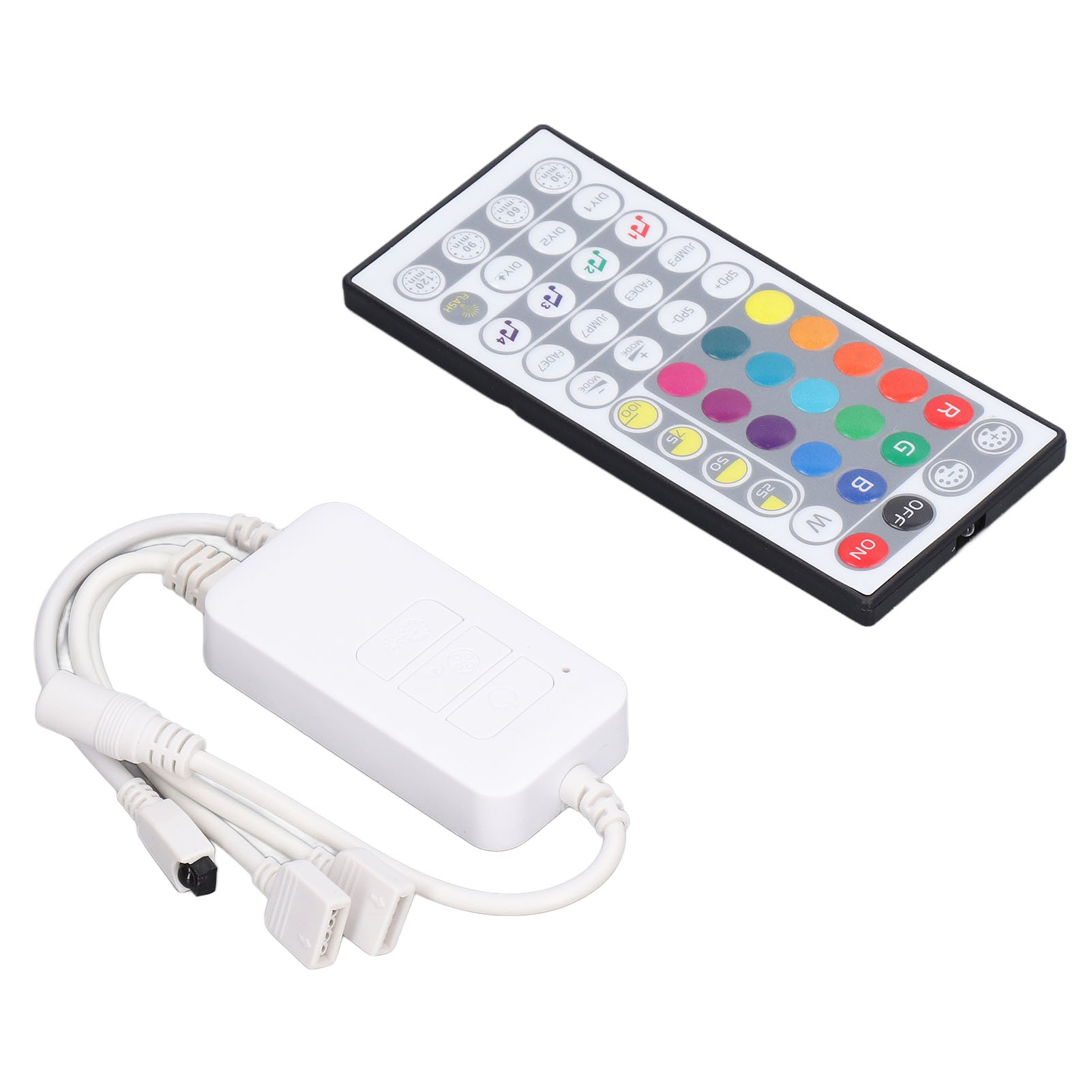 Dc5v24v Rgb-musikcontroller, Wifi+bluetooth Tuya Dualmodus, 44 Tasten + 3 Tasten, Externer Sensor, Dual-rgb-ladefunktion, Fernbedienung Mit Eingebautem Akku.