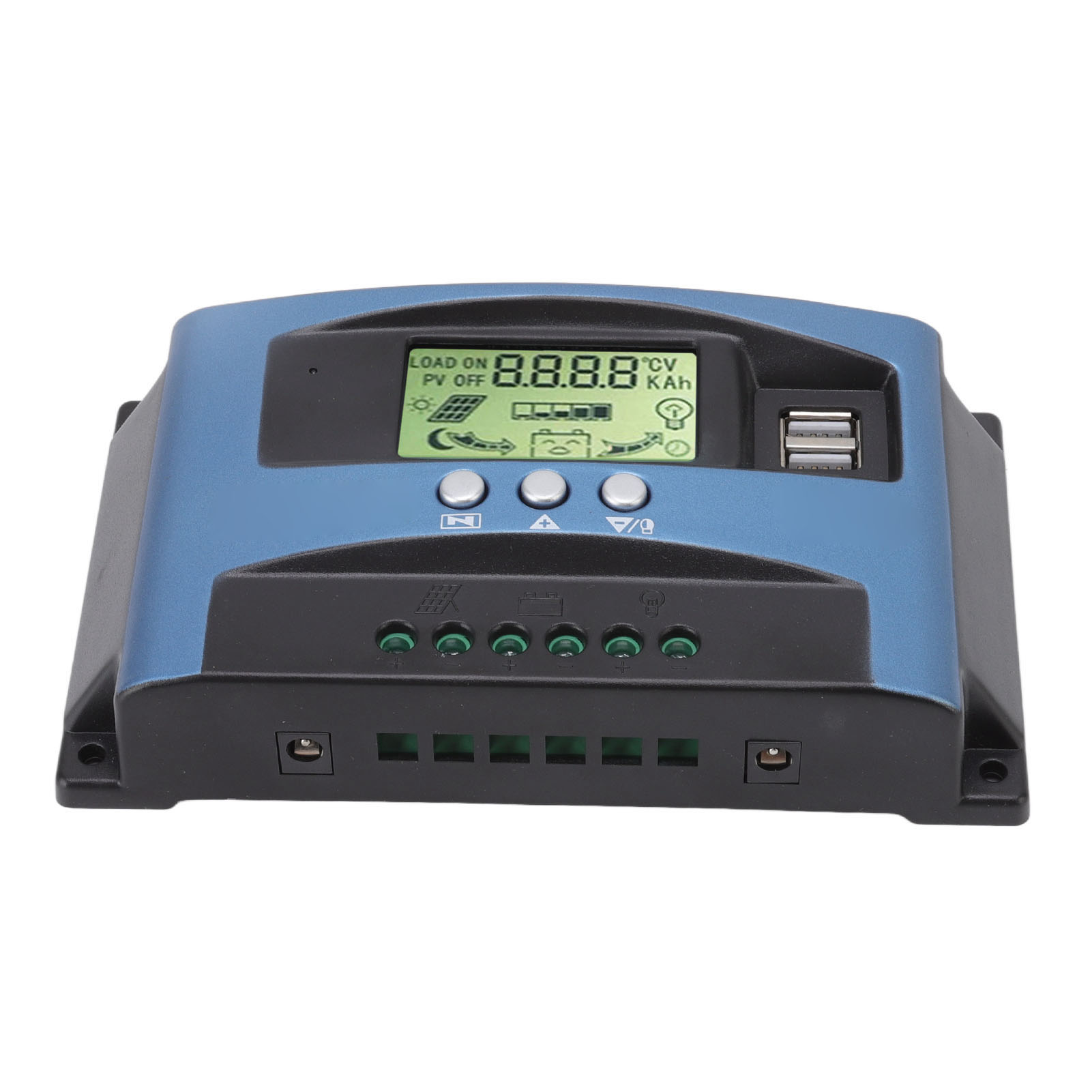12v/24v Mppt-solarladeregler, Zwei Usb-anschlüsse, Lcd-bildschirm, 100a, Batterie Nicht Im Lieferumfang Enthalten