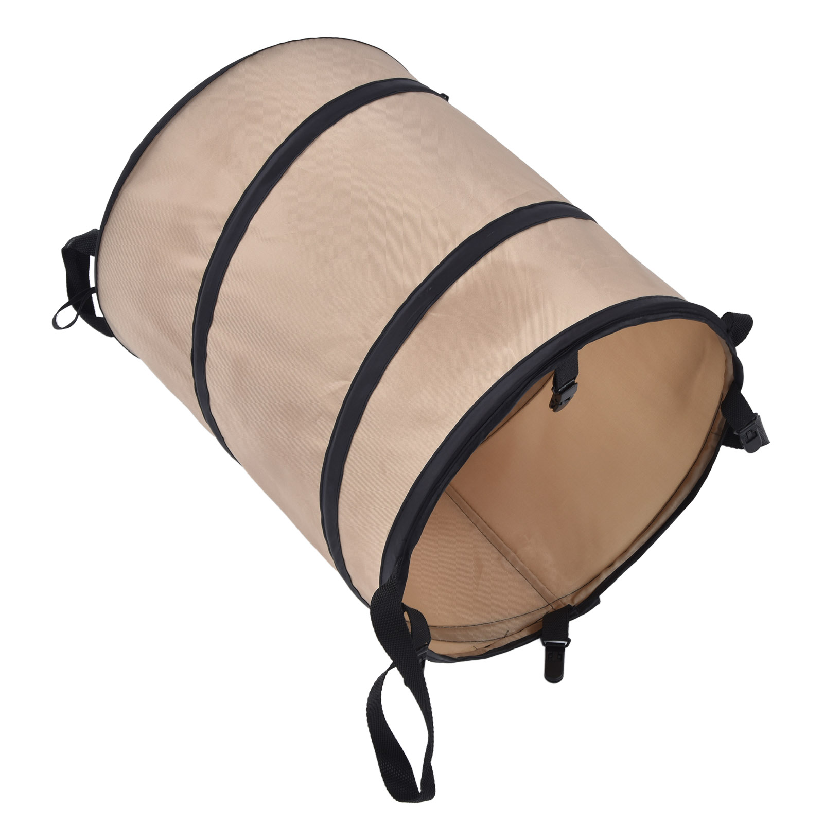 Tragbarer 37-liter-laubsack (10 Gallonen), Gartenabfallbehälter, Kleines Hellbeiges Modell, Ideal Für Camping Und Den Gebrauch Zu Hause.