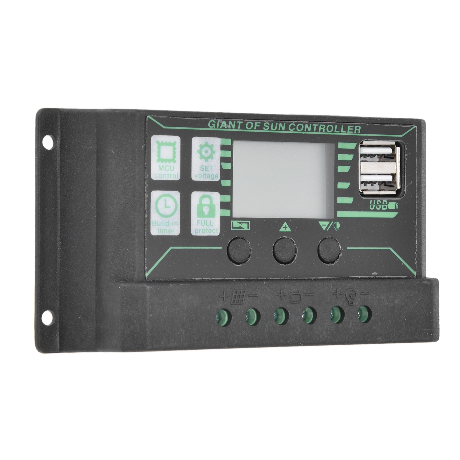 30a Mppt-solarladeregler, Dualer Usb-pwm-stabilisator, Schwarzer Photovoltaik-panel-controller